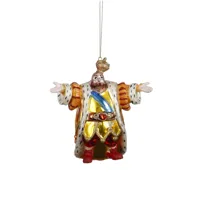 Ornament pardulfus glas l11.5b6h12.5cm goud
