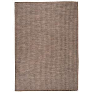 VidaXL Buitenkleed platgeweven 140x200 cm bruin