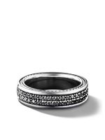 David Yurman bague Streamline Two Row Band en argent sterling pavée de diamants (6,5 mm) - thumbnail