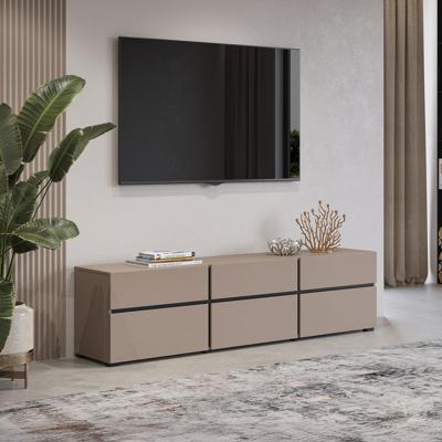 Home365 TV-meubel Crotone - 3-kleps incl. 3 lades - Taupe