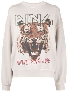 ANINE BING sweat à imprimé graphique - Gris