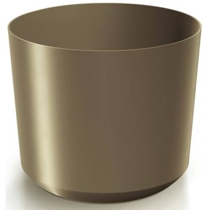 Prosperplast Plantenpot/bloempot Babylon - kunststof - buiten/binnen - goud - D18 x H18 cm - Plantenpotten