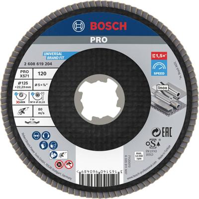 Bosch Accessories 2608619204 Lamellenschuurschijf Diameter 125 mm Boordiameter 22.23 mm 1 stuk(s)