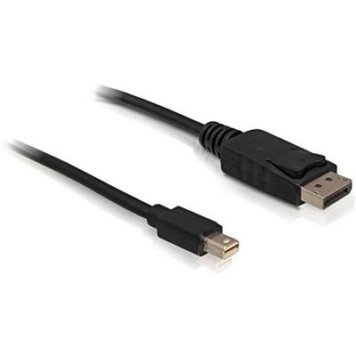 Delock 82438 DisplayPort-kabel DisplayPort / Mini-displayport Aansluitkabel Mini DisplayPort-stekker, DisplayPort-stekker 2 m Zwart 4K UHD, Vergulde