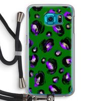 Green Cheetah: Samsung Galaxy S6 Transparant Hoesje met koord