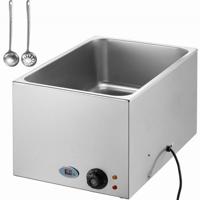 VEVOR voedselverwarmer komfoor gastronormbak 18L 1200W buffet RVS