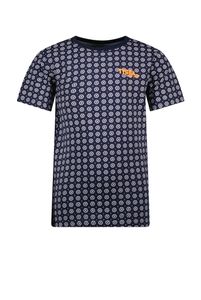 Tygo & Vito Jongens t-shirt AOP zon - Navy blauw