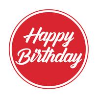 Bierviltjes/onderzetters Happy Birthday - 10x stuks - rood - D10 cm - Verjaardag versiering