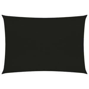 Zonnezeil 160 g/m 3x4,5 m HDPE zwart