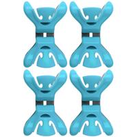 4x stuks Slingers/decoratie ophangen klemmen - slingerklemmen - blauw