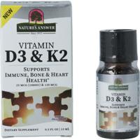 Natures Answer Vitamine D3 en K2 druppels