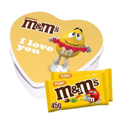 M&M's geschenkdoos hartje 'I love you' - peanut - 90g