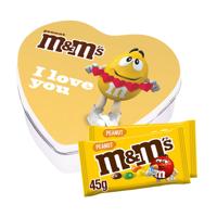 M&M's geschenkdoos hartje 'I love you' - peanut - 90g