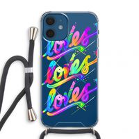 Loves: iPhone 12 mini Transparant Hoesje met koord