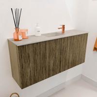 Toiletmeubel Mondiaz Joya Dlux | 90 cm | Meubelkleur Dusk | Faye wastafel Opalo Wasbak Midden | 1 kraangat