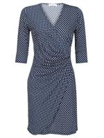 Jurk Stippen Navy mw
