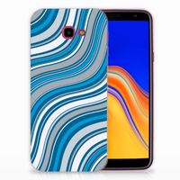 Samsung Galaxy J4 Plus (2018) TPU bumper Waves Blue - thumbnail