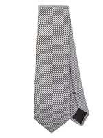 Giorgio Armani striped satin tie - Noir - thumbnail