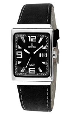 Horlogeband Festina F16141-3 Leder Zwart 23mm