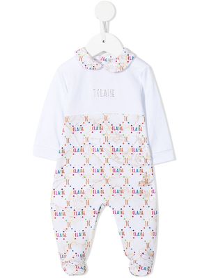 Alviero Martini Kids pyjama à logo imprimé - Blanc