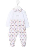 Alviero Martini Kids pyjama à logo imprimé - Blanc