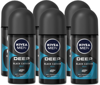 Nivea Men Deep Black Carbon Beat Anti-Transpirant Roller Voordeel