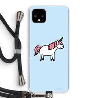 Eenhoorn: Pixel 4 XL Transparant Hoesje met koord
