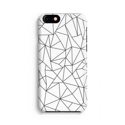 Geometrische lijnen zwart: Volledig Geprint iPhone 7 Hoesje