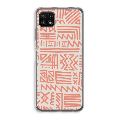 Marrakech Pink: Samsung Galaxy A22 5G Transparant Hoesje