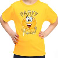 Verkleed T-shirt voor meisjes - Party Time - geel - carnaval - feestkleding voor kinderen