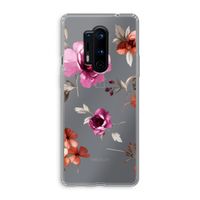 Geschilderde bloemen: OnePlus 8 Pro Transparant Hoesje