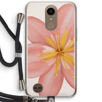 Pink Ellila Flower: LG K10 (2017) Transparant Hoesje met koord