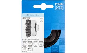 PFERD POS TBG 65/M14 CT INOX 0,50 spaakwiel & wielborstel 6,5 cm