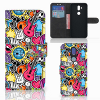 Nokia 8.1 Wallet Case met Pasjes Punk Rock - thumbnail