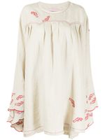 Natasha Zinko robe courte en lin - Tons neutres Natasha Zinko robe courte en lin - Tons neutres