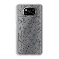 Geometrische lijnen zwart: Xiaomi Poco X3 Pro Transparant Hoesje Geometrische lijnen zwart: Xiaomi Poco X3 Pro Transparant Hoesje