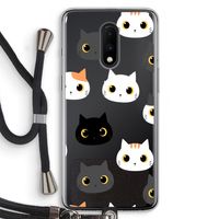 Katten: OnePlus 7 Transparant Hoesje met koord