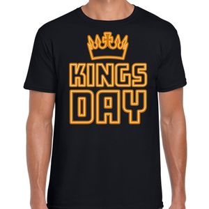 Koningsdag t-shirt - kingsday - kroontje - zwart