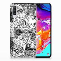 Silicone Back Case Samsung Galaxy A70 Skulls Angel - thumbnail