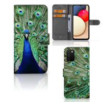 Samsung Galaxy A03s Telefoonhoesje met Pasjes Pauw - thumbnail
