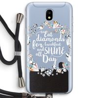 Diamonds: Samsung Galaxy J5 (2017) Transparant Hoesje met koord