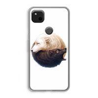 Yin Yang Wolves: Google Pixel 4a Transparant Hoesje