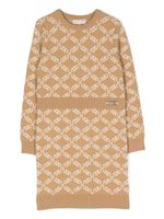 Michael Kors Kids robe en maille à motif monogrammé - Tons neutres