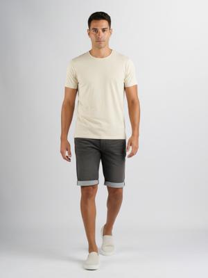 247Jeans Elm Short J04 Medium Grey Denim - Heren Jeans - Slim Fit Jeans - Korte spijkerbroek