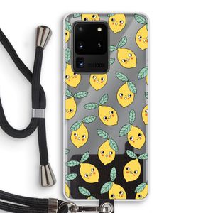 Citroenen: Samsung Galaxy S20 Ultra Transparant Hoesje met koord