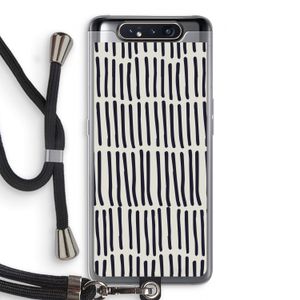 Moroccan stripes: Samsung Galaxy A80 Transparant Hoesje met koord