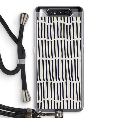 Moroccan stripes: Samsung Galaxy A80 Transparant Hoesje met koord