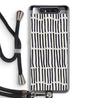 Moroccan stripes: Samsung Galaxy A80 Transparant Hoesje met koord