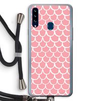 Dakpannetjes: Samsung Galaxy A20s Transparant Hoesje met koord