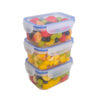 Cookinglife Vershoudbakje Clip & Fresh 430 ml - 13 x 9.5 x 5 cm - 3 Stuks Cookinglife Vershoudbakje Clip & Fresh 430 ml - 13 x 9.5 x 5 cm - 3 Stuks